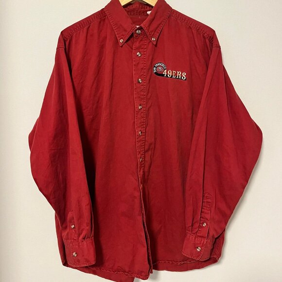 Vintage 1990 San Francisco 49ers Button Down Shirt - Picture 1 of 5